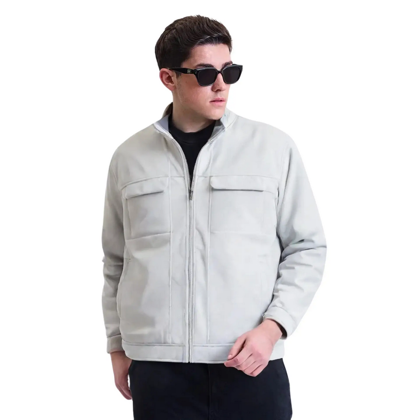 Men’s Light Grey Fleece Jacket